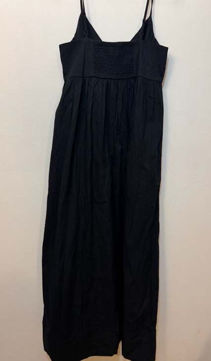A New Day Women's Seersucker Maxi A-Line Dress in Black - Picture 3 of 5
